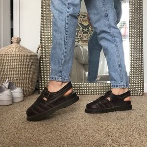 Dr. Martens Brown Leather Chunky Sandal